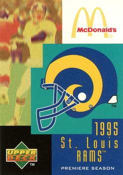 1995 Upper Deck McDonald's St. Louis Rams #NNO Checklist Card Front