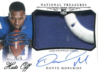 2014 Panini National Treasures - Rookie Hats Off Signatures Team Logo #HO-DM Donte Moncrief Front
