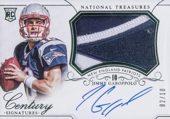 2014 Panini National Treasures - Rookie (RPS) Century Materials Signatures Gold #274 Jimmy Garoppolo Front