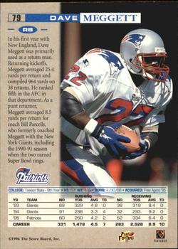 1996 Pro Line - Anaheim National #79 Dave Meggett Back