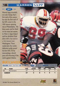 1996 Pro Line - Anaheim National #186 Warren Sapp Back