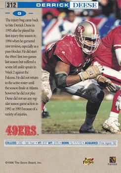 1996 Pro Line - Anaheim National #312 Derrick Deese Back