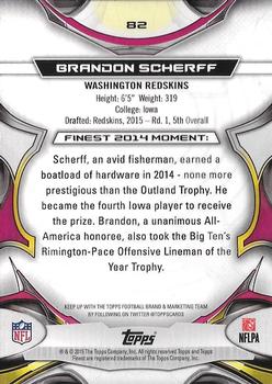 2015 Finest - Refractor #82 Brandon Scherff Back
