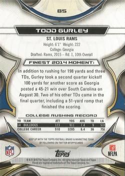 2015 Finest - X-Fractor #85 Todd Gurley Back