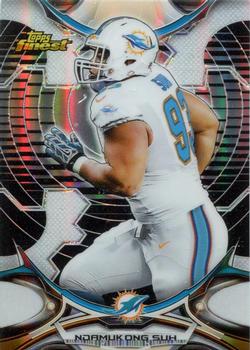 2015 Finest - Black Refractor #55 Ndamukong Suh Front