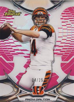 2015 Finest - Pink Refractor #42 Andy Dalton Front