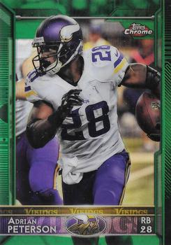 2015 Topps Chrome - Green Refractor #24 Adrian Peterson Front