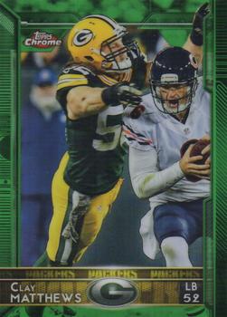 2015 Topps Chrome - Green Refractor #45 Clay Matthews Front
