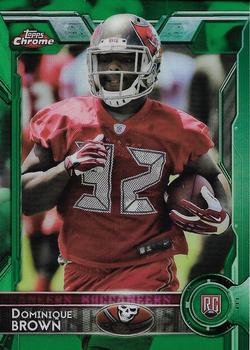 2015 Topps Chrome - Green Refractor #179 Dominique Brown Front