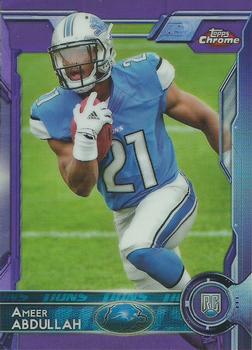 2015 Topps Chrome - Purple Refractor #111 Ameer Abdullah Front
