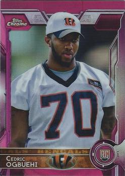 2015 Topps Chrome - Pink Refractor #134 Cedric Ogbuehi Front