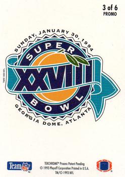 1994 Playoff - Super Bowl Promos #3 Herschel Walker Back