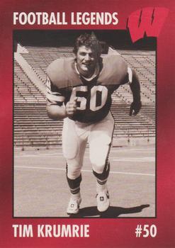 1992 Wisconsin Badgers Program Cards #2 Tim Krumrie Front