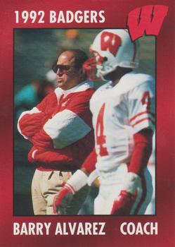 1992 Wisconsin Badgers Program Cards #3 Barry Alvarez Front