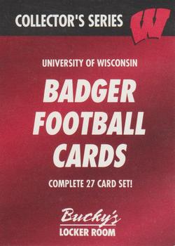 1992 Wisconsin Badgers Program Cards #NNO Header Front