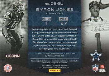 2015 Panini Playbook - Draft Edition Memorabilia #DE-BJ Byron Jones Back