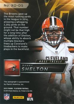 2015 Panini Playbook - Rookie X's and O's Signatures #XO-DS Danny Shelton Back
