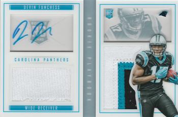 2015 Panini Playbook - Rookie Booklet Signatures Platinum #60 Devin Funchess Front