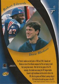 1998 Playoff Contenders - Touchdown Tandems #6 Robert Edwards / Drew Bledsoe Back