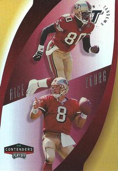 1998 Playoff Contenders - Touchdown Tandems #9 Jerry Rice / Steve Young Front