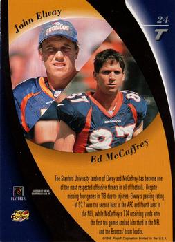1998 Playoff Contenders - Touchdown Tandems #24 John Elway / Ed McCaffrey Back