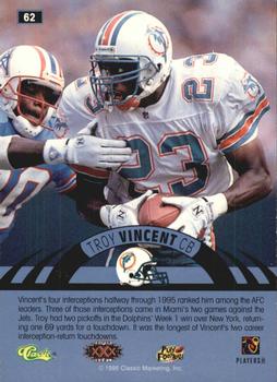 1996 Classic NFL Experience - Super Bowl Gold #62 Troy Vincent Back