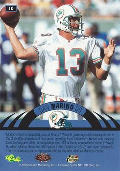 1996 Classic NFL Experience - Super Bowl Gold #10 Dan Marino Back