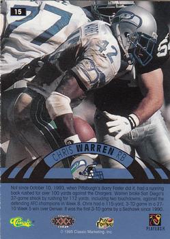 1996 Classic NFL Experience - Super Bowl Gold #15 Chris Warren Back