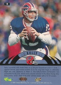 1996 Classic NFL Experience - Super Bowl Gold #16 Jim Kelly Back