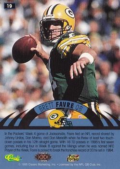 1996 Classic NFL Experience - Super Bowl Gold #19 Brett Favre Back