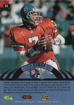 1996 Classic NFL Experience - Super Bowl Gold #20 John Elway Back