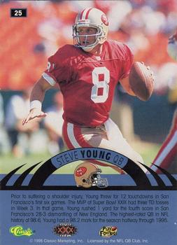 1996 Classic NFL Experience - Super Bowl Gold #25 Steve Young Back