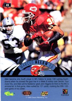 1996 Classic NFL Experience - Super Bowl Gold #49 Marcus Allen Back
