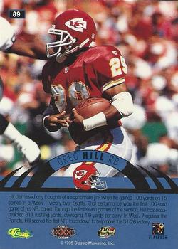 1996 Classic NFL Experience - Super Bowl Red #89 Greg Hill Back