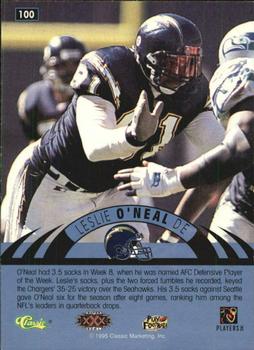 1996 Classic NFL Experience - Super Bowl Red #100 Leslie O'Neal Back