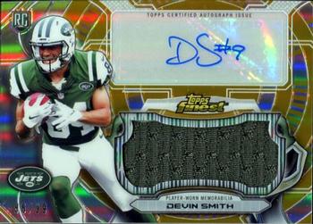 2015 Finest - Autographed Jumbo Relic Gold Refractors #AJRR-DS Devin Smith Front