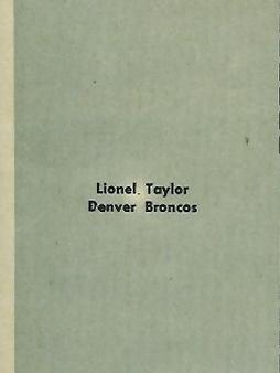 1961 Fleer Wallet Pictures #NNO Lionel Taylor Back