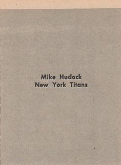 1961 Fleer Wallet Pictures #NNO Mike Hudock Back
