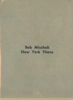 1961 Fleer Wallet Pictures #NNO Bob Mischak Back