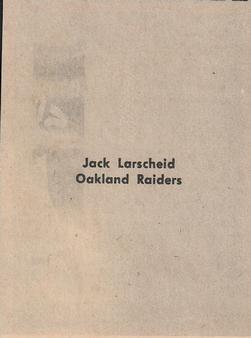 1961 Fleer Wallet Pictures #NNO Jack Larscheid Back