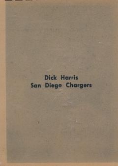 1961 Fleer Wallet Pictures #NNO Dick Harris Back