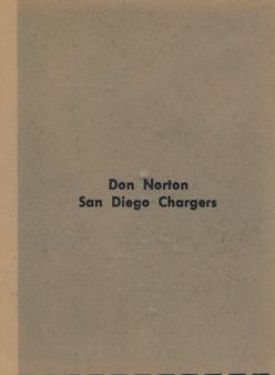 1961 Fleer Wallet Pictures #NNO Don Norton Back