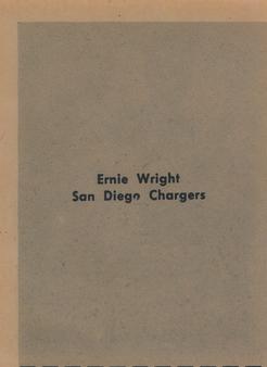 1961 Fleer Wallet Pictures #NNO Ernie Wright Back