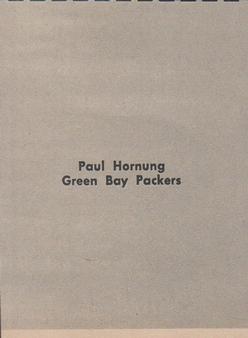 1961 Fleer Wallet Pictures #NNO Paul Hornung Back