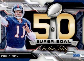 2015 Topps Chrome - Super Bowl 50 Die Cut #SBDC-PS Phil Simms Front