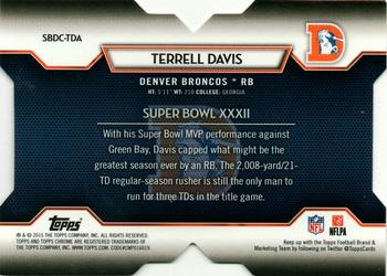2015 Topps Chrome - Super Bowl 50 Die Cut #SBDC-TDA Terrell Davis Back