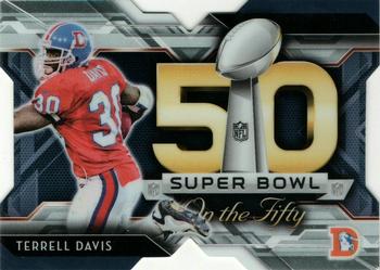 2015 Topps Chrome - Super Bowl 50 Die Cut #SBDC-TDA Terrell Davis Front