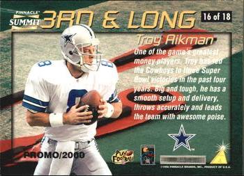 1996 Summit - Third and Long Promos #16 Troy Aikman Back