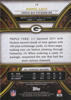 2015 Topps Triple Threads - Gold #19 Eddie Lacy Back