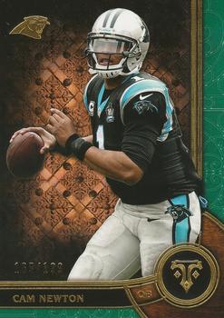 2015 Topps Triple Threads - Emerald #22 Cam Newton Front